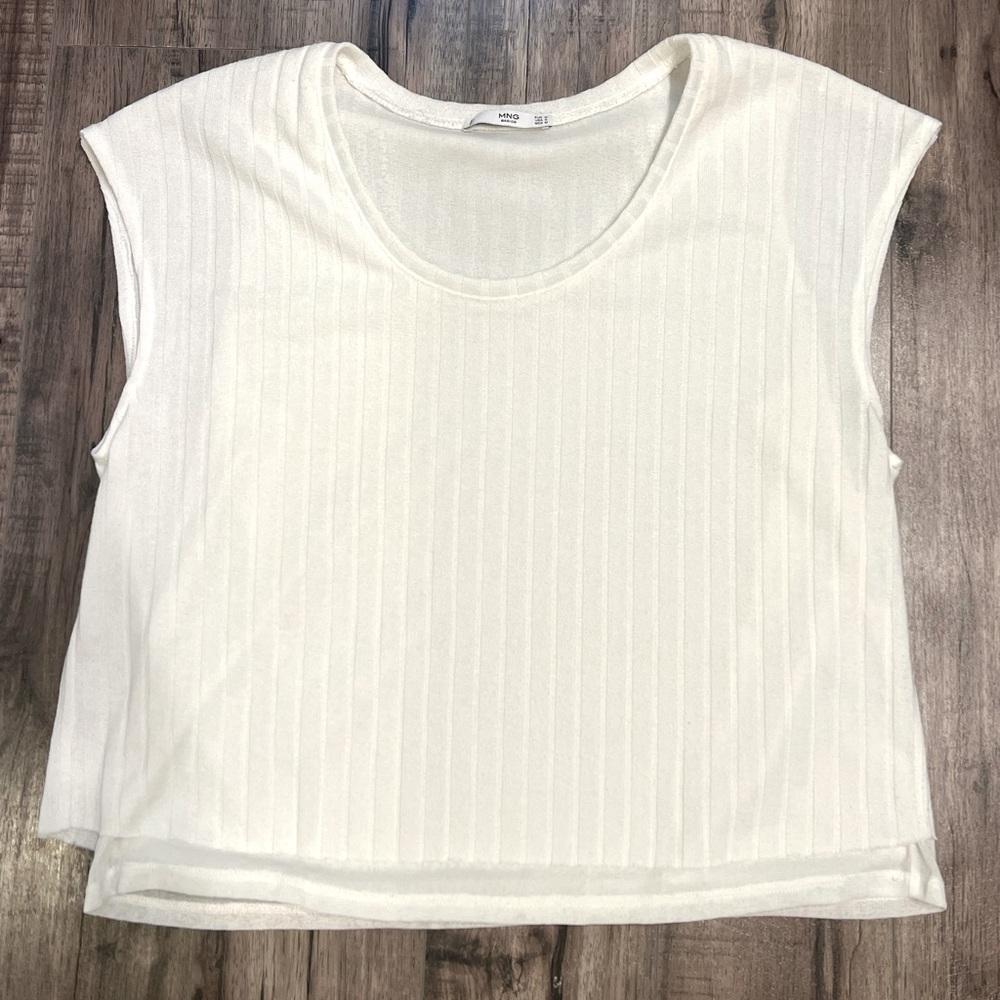 MNG Basics Ribbed Layered Crewneck Sleeveless Top